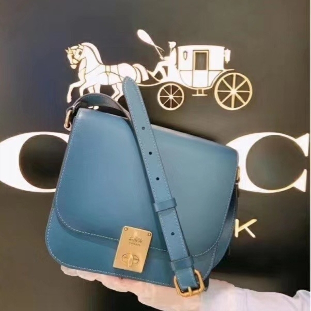 Coach Hutton Saddle Leather Crossbody Bag